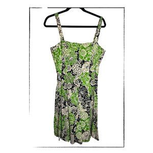 Green Floral Dress with Shrug